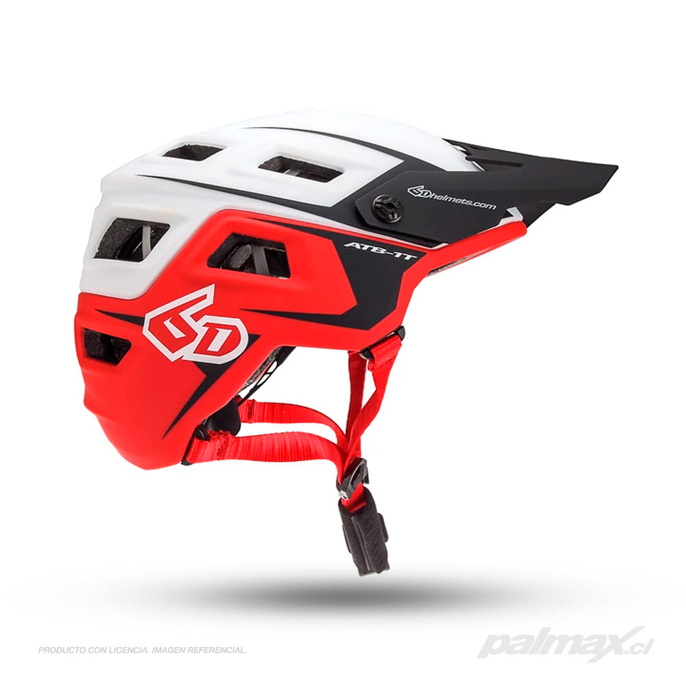 Casco de ciclismo Trail ATB-1T Blanco/Rojo | 6D Helmets